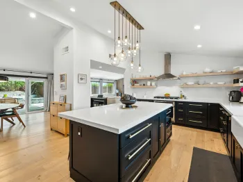 Completed home remodeling kitchen project reflecting quality workmanship