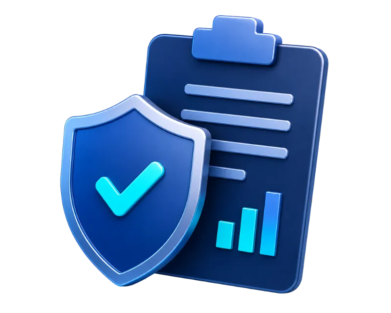 PLOCAL business evaluation clipboard and verification shield