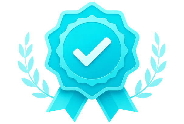 PLOCAL verification badge representing an evaluated business strength